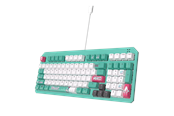 Tastatur - ASUS TUF GAMING K3 Gen II - Hatsune Miku Edition - Gamingtastatur - Nordisk - Grønn - 90MP0460-BKNA30