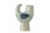 Dekorasjon - Bloomingville - Trudy Candlestick H12.5 cm - Blue stoneware - 82060864