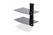 Veggmontering, AV-braketter & AV-møbler - StarTech.com Dual Floating Wall-Mounted AV Shelves Adjustable Height Shelf For Under TV - Max - recommended for - 2B-WALL-MOUNT-SHELF