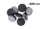 Skruer & Spiker  - Home>it slip stitch with felt Ø28 mm x 8 pcs black - 11611