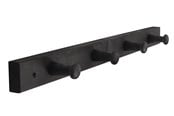 Beslag & Hengsler  - Home>it Coat rack 4 hooks pine wood black RETRO - 12303