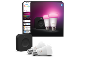 Smarthus - Philips Hue Startpakke: 2 fargekompatible E27-smartpærer + Bridge Pro - 929003853518