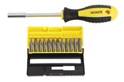 Håndverktøy - Home>it Screwdriver handle + 12 x Bits Cr-V steel - 70222