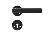 Beslag & Hengsler  - Home>it door handle knurled 19 mm. matt black - 13250