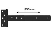 Beslag & Hengsler  - Home>it T-Hinge – Matte Black 250 x 30 mm Zinc-Coated Carbon Steel - 20502