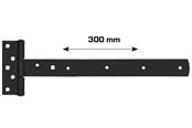 Beslag & Hengsler  - Home>it T-Hinge – Matte Black 300 x 30 mm Zinc-Coated Carbon Steel - 20503