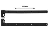 Beslag & Hengsler  - Home>it stable door hinge 500 mm matt black 2 pcs. - 20519