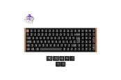 Tastatur - Keychron K4 HE SE (Wood) - Wireless Tri-Mode Hot Swap QMK Gateron 2.0 Purple Magnetic (Hall Effect) - Gamingtastatur - Nordisk - Svart - K4H-F1-BO