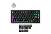 Tastatur - Keychron Lemokey L5 HE - 8K 75% Knob Cyber Lime Magnetic Switch (Hall Effect) - Gamingtastatur - Uten numpad - Nordisk - Svart - L5W-W1D-BO