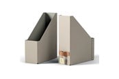 Arkivering & Oppbevaring - Leitz Puro Tidsskriftsamler, 100 % resirkulert kartong, pakke med 2, beige - 24710012