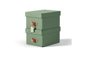 Arkivering & Oppbevaring - Leitz Puro Oppbevaringsboks med lokk, liten, 7L, 100 % resirkulert kartong, pakke med 2, grønn - 61470050
