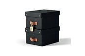 Arkivering & Oppbevaring - Leitz  Puro Oppbevaringsboks med lokk, liten, 7L, 100 % resirkulert kartong, pakke med 2, sort - 61470095