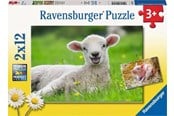 Puslespill - Ravensburger Farm Animals 2x12p - 10105718