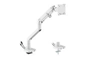 Skjermholder - DUTZO Skjermholder for 1 skjerm (opptil 57") - Heavy Duty Deluxe med USB A & C-porter - Hvit - MMHDDLX-1W