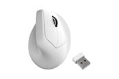 Mus - Keychron M5 Wireless Ergonomic - Ergonomisk mus - Optisk - 5 - Hvit - M5-A24
