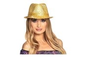 Kostymer - Boland Hat Popstar Sequins Gold - 01291