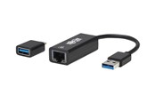 Nettverksadapter - Eaton Tripp Lite Series USB-C USB-A to RJ45 Gigabit Ethernet Network Adapter (2xM/F) USB 3.2 Gen 1 Black - U336-000-GB-CA