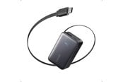 Nødlader - Anker Nano Power Bank (10K 45W Built-In Retractable USB-C Cable) - Black - 10000 mAh - A1638H11