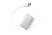 Nødlader - Anker Nano Power Bank (10K 45W Built-In Retractable USB-C Cable) - White Nødlader - Hvit - 10000 mAh - A1638H21