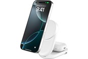 Mobil - Adaptere og ladere - Belkin UltraCharge 25w Qi2 2in1 Magnetic Charger plus USB-C EU White Round - WIZ039KQWH