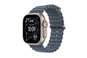 Smartklokke, Smartwatch & Sportsklokke - Apple Watch Ultra 3 GPS + Cellular 49mm Natural Titanium Case with Anchor Blue Ocean Band - MEWH4DH/A