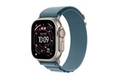 Smartklokke, Smartwatch & Sportsklokke - Apple Watch Ultra 3 GPS + Cellular 49mm Natural Titanium Case with Light Blue Alpine Loop - Small - MEWK4DH/A