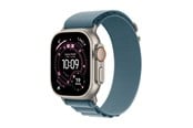 Smartklokke, Smartwatch & Sportsklokke - Apple Watch Ultra 3 GPS + Cellular 49mm Natural Titanium Case with Light Blue Alpine Loop - Medium - MEWM4DH/A