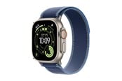 Smartklokke, Smartwatch & Sportsklokke - Apple Watch Ultra 3 GPS + Cellular 49mm Natural Titanium Case with Blue/Bright Blue Trail Loop - M/L - MEWU4DH/A