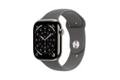 Smartklokke, Smartwatch & Sportsklokke - Apple Watch Series 11 GPS + Cellular 42mm Natural Titanium Case with Stone Grey Sport Band - M/L - MF8N4QN/A