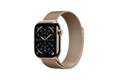 Smartklokke, Smartwatch & Sportsklokke - Apple Watch Series 11 GPS + Cellular 42mm Gold Titanium Case with Gold Milanese Loop - MF8Y4QN/A