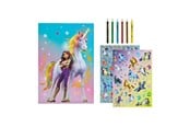 Kreative leker - Undercover Unicorn Academy Coloring Set with Stickers and Pencils - ACMY0225