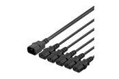 Strømkabel (intern) - Deltaco - power splitter - IEC 60320 C14 to power IEC 60320 C13 - 3 m - DEL-113E