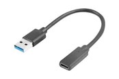 USB - Lanberg - USB-C adapter - USB Type A to 24 pin USB-C - 15 cm - AD-UC-UA-03