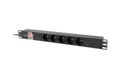 Strømkabel (ekstern) - Lanberg - power distribution unit - 2500 Watt - PDU-05E-0200-IEC-BK