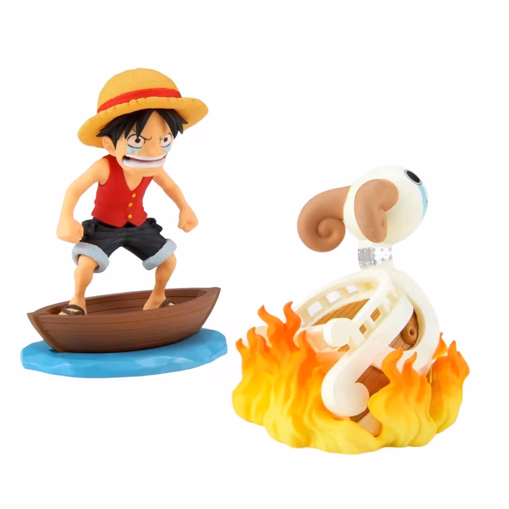 Reklameartikler - Banpresto - ONE PIECE - COLLECTABLE FIGURE - MONKEY.D.LUFFY & GOING MERRY 8 cm - Figur - 4983164289282