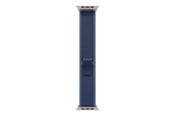 Smartklokke - Tilbehør - Apple 49mm Blue/Bright Blue Trail Loop - S/M - Natural Titanium Finish - MFT64ZM/A