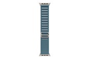 Smartklokke - Tilbehør - Apple 49mm Light Blue Alpine Loop - Medium - Natural Titanium Finish - MFTJ4ZM/A