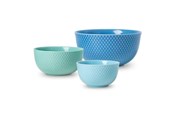 Servering & Servise - Lyngby Porcelæn - Rhombe Color Bowl Blue - Set of 3 - 25209