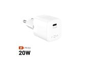 Mobil - Adaptere og ladere - FIXED Fast Mini Home Charger 20W USB-C PD White - FIXC20M2-C-WH