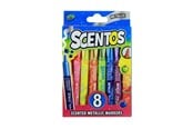 Kreative leker - Scentos METALLIC MARKERS 8 PCS - 2640695