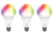 Smarthus - Deltaco Smart - LED light bulb - shape: A60 - E27 - 9 W - RGB/warm white/cold white light - 2700-6500 K - white (pack of 3) - SH-LE27RGBA6002-3P