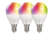 Smarthus - Deltaco Smart - LED light bulb - E14 - 5 W - RGB light - 2700-6500 K - white (pack of 3) - SH-LE14G45RGB-3P