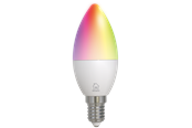 Smarthus - Deltaco Smart - LED light bulb - shape: C37 - E14 - 4.9 W - RGB/white light - 2700-6500 K - white - SH-LE14C37RGB02