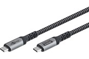 USB - Pro USB-C <-> USB-C - 1.0m - 240 Watt Power Delivery - USB 4.0 / Thunderbolt 4 - Svart - PUSB4-40-AC-SBG-1M