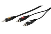 Lydkabel - Vivanco Audio Cable 1x3.5mm / 2xRCA 2.5m Black - 4008928460315