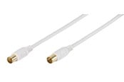 Antennekabler - Vivanco 90dB Antenna Cable 2x shield 10m White - 4008928481310