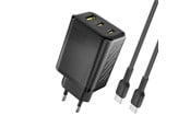 Mobil - Adaptere og ladere - Dudao A29C 65W GaN Wall Charger + USB-C Cable - Black - 6976625334933
