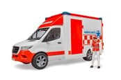 Leketøysbil - Bruder Mercedes-Benz Sprinter Ambulanse med sjåfør lekesett - BR2676