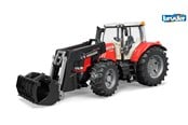 Leketøysbil - Bruder Massey Ferguson 7624 traktor med frontlaster lekesett - BR3047