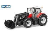 Leketøysbil - Bruder Steyr 6300 Terrus CVT traktor med frontlaster lekesett - BR3181